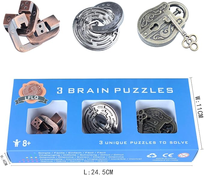 Brain Teaser Puzzle for Adults Puzzles Metal Hole Lock Adult Educational Toy - Image 6