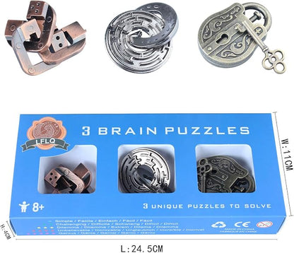 Brain Teaser Puzzle for Adults Puzzles Metal Hole Lock Adult Educational Toy - Image 6