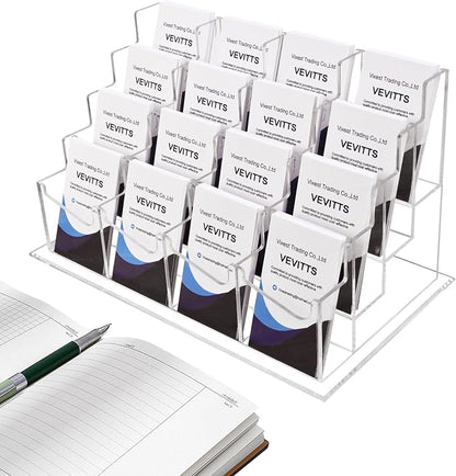 Clear Vertical Business Card Holder by Vevitts