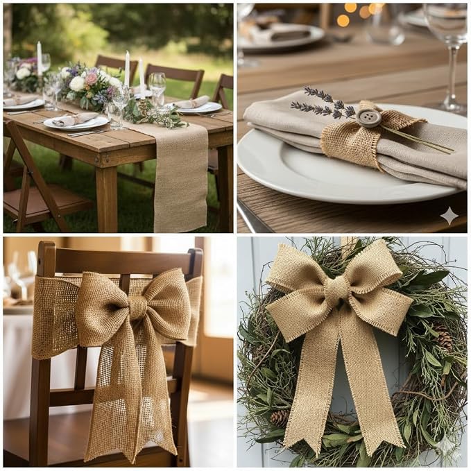 Natural Jute Burlap Ribbon - Image 2