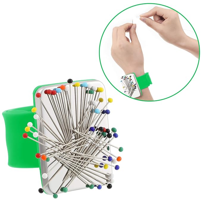 WILLBOND Magnetic Wrist Sewing Pincushion Wrist Magnetic Pin Holder Wristband - Image 3