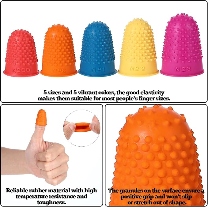 25 PCS Silicone Finger Protectors, Rubber Fingers Tips, Rubber Finger Tips - Image 4