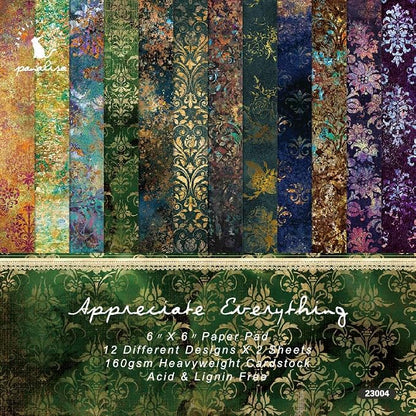Aesthetic Scrapbook Paper Pad Vintage Patterned Paper 6×6, 24 Sheets - Image 6