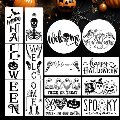 Halloween Stencils for Painting Large Skeleton Porch Stencils Ghost Boo Spooky by SUNVERSE