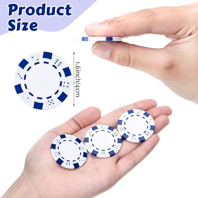 100 Pcs 11.5 Gram Poker Chips ABS Monte Carlo, 40 mm Bingo Chips Tokens Markers - Image 5