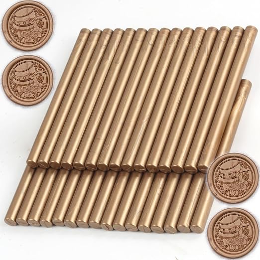 Bronze Wax Seal Sticks, HOSEALING Glue Gun Wax Seal Sticks by HOSEALING
