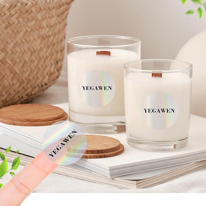 1.5" Round Transparent Thermal Label Stickers, Holographic Clear Direct Thermal - Image 4