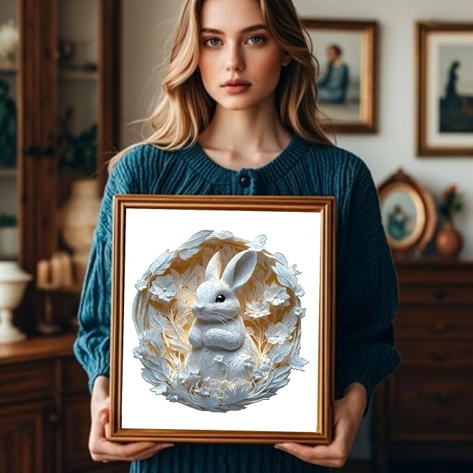 Wooden Puzzles Adults, 3D Paper Rabbit Puzzles 290 Pieces, Unique Animal Shaped - Image 5