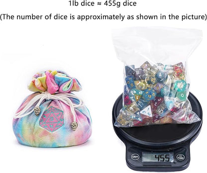 Large Dice Bags with Pockets Rainbow Storage Bag D20 Logo - Image 2