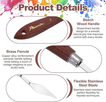 MECCANIXITY Pack of 1 Palette Knife No.5, 7.8" Long Palette Knives - Image 3