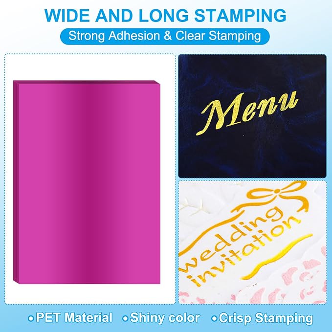 PATIKIL 11.7x8.3" Hot Stamping Foil Paper Sheet, 20 Sheets A4 Heat Transfer Hot - Image 3