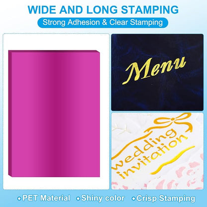 PATIKIL 11.7x8.3" Hot Stamping Foil Paper Sheet, 20 Sheets A4 Heat Transfer Hot - Image 3