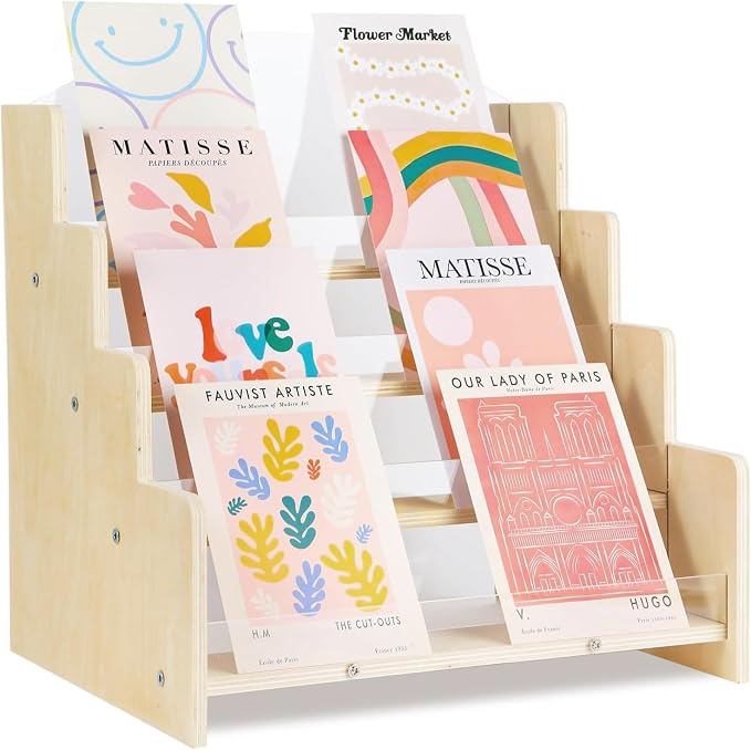Greeting Card Display Stand, Acrylic Sticker Display Holder by Unknown