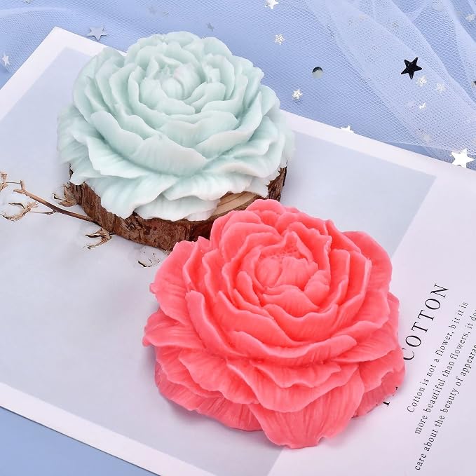 2 Pack Peony Flower Soap & Candle Mold - Image 3