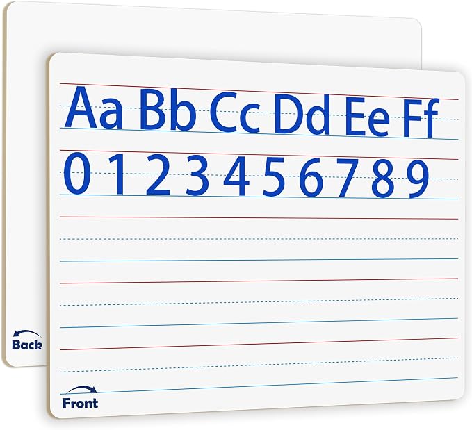 2pack 9x12 inches Dry Erase Board Lapboard Reusable Lined Erasable Ruled by pmybupo