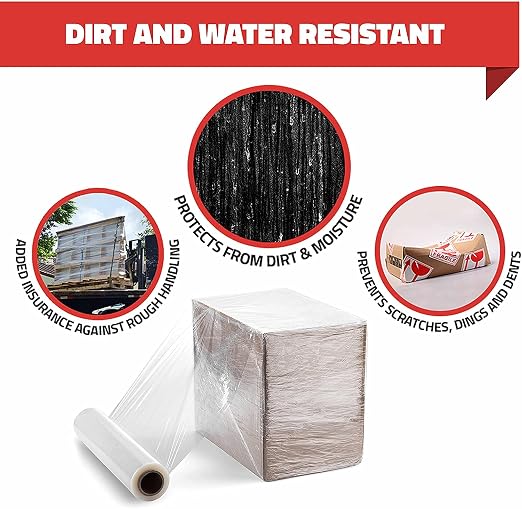 Stretch Wrap with Handle Industrial Strength 4 Pack 11" x 1000 Ft 60 Gauge - Image 3