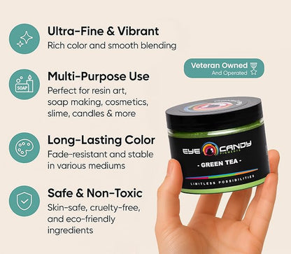 Eye Candy Pigments Premium Green Mica Powder - Image 3