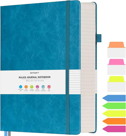 College Ruled Notebook, Large B5 Lined Journal Notebook, 314 Numbered Pages by OFFIGIFT