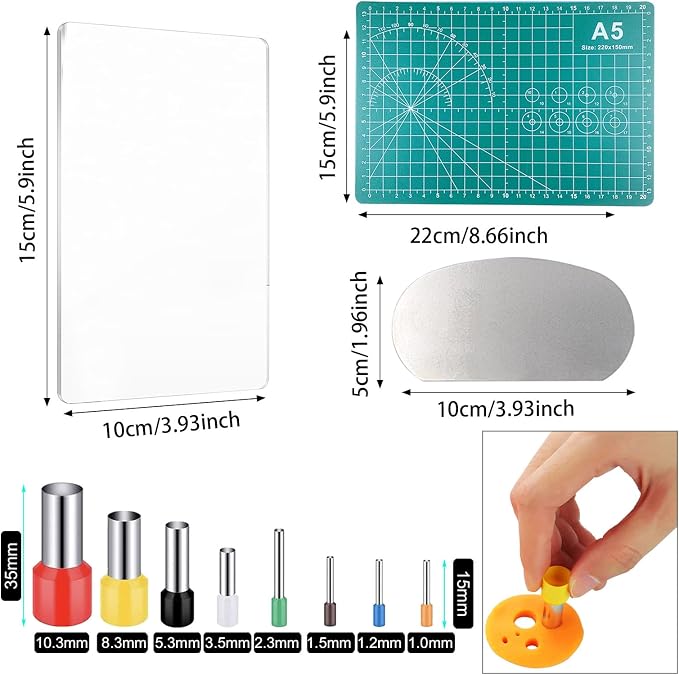Yayatty Polymer Clay Tools, Acrylic Clay Roller, Acrylic Sheet, Rotary Cutting - Image 5