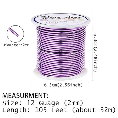 12 Gauge Aluminum Wire 35 Yards Anodized Metal Wire - Image 3