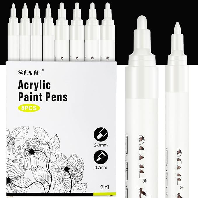SFAIH Acrylic White Paint Pens by SFAIH