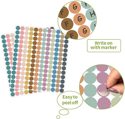 REGELETO Boho 4200 PCS 0.75 Inch 12 Colors Round Colored Dot Stickers - Image 4