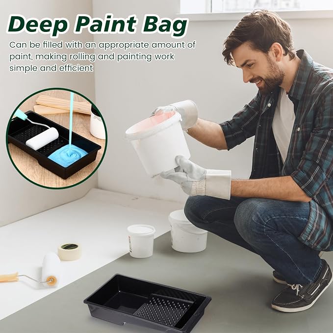 Ripeng 30 Pack 4 Inch Paint Tray Bulk Plastic Paint Roller Tray Small Painting - Image 5