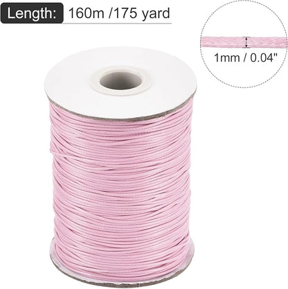MECCANIXITY Waxed Cord 1mm Waxed Polyester Cord 175 Yard Wax String - Image 2