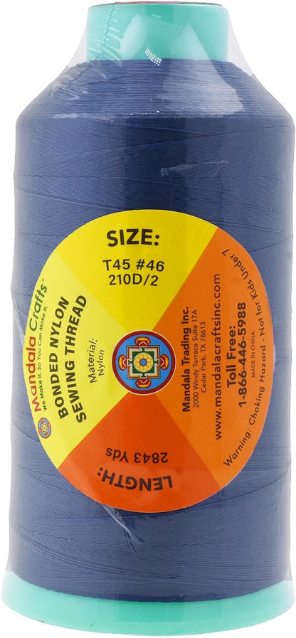 Mandala Crafts Bonded Nylon Thread Denim Heavy Duty Sewing Threads - Image 3