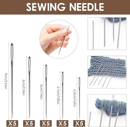 Hosenwelt 37PCS Sewing Tool Set, Hosenwelt Sewing Kit, Needles Thread Hand - Image 6