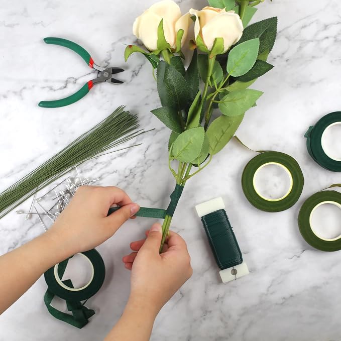 DSUWAZU Floral Tape and Wire Arrangement Tools Kit, Boutonniere Pin - Image 6