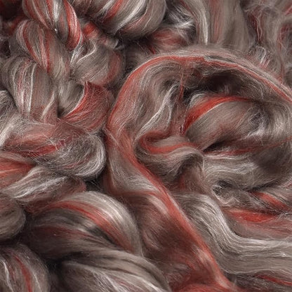 Merino Silk Luxe Tonal Designer Blend. Superfine Merino, Tussah Silk. Top Roving - Image 5