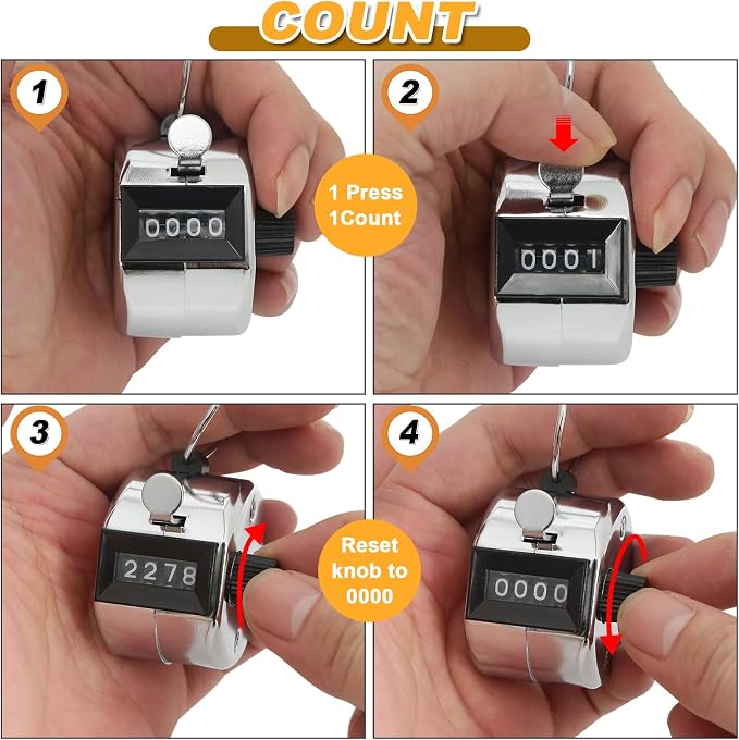 2 Pcs Clicker Counter, Hand Tally Counter - Image 3