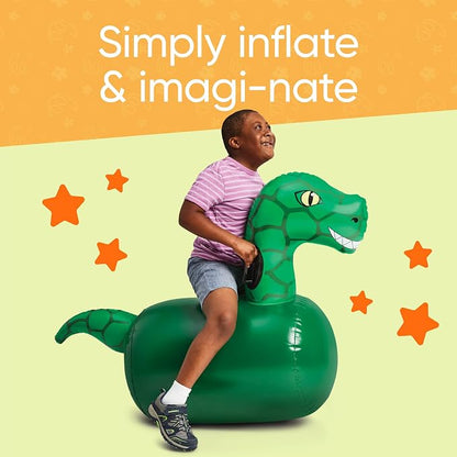 Hearthsong Hop N Go Inflatable Dino Riding Bouncy Hopping Toys - Image 4