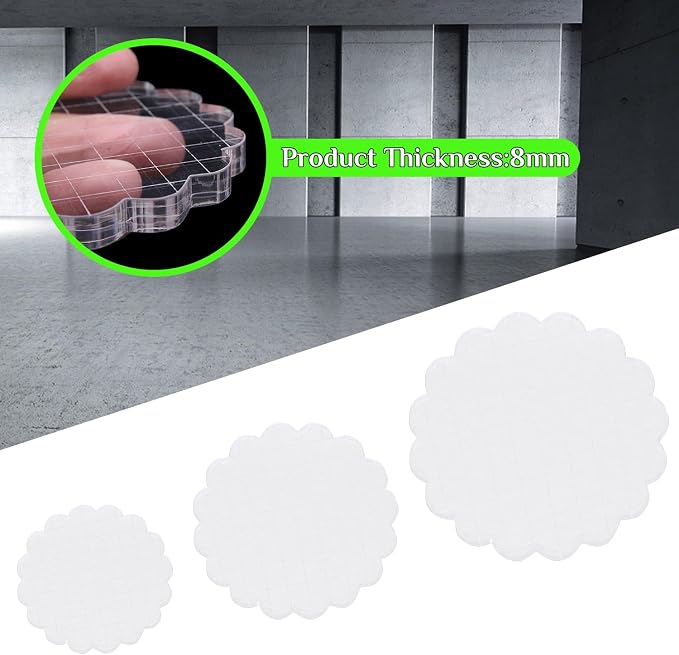 3 Pieces Acrylic Stamp Blocks Set, Sector Clear Stamping Blocks Tools Set - Image 3