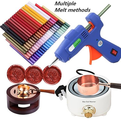 Copper Gold Wax Seal Sticks, ONWINPOR 20pcs Antique Gold Wax Sealing Sticks - Image 5