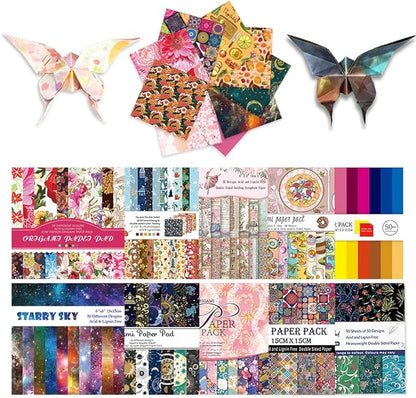 10 Different Packs Full Collection Origami Paper Kit 6 Inch Square Double Sided by Bestartsuppliesforyou