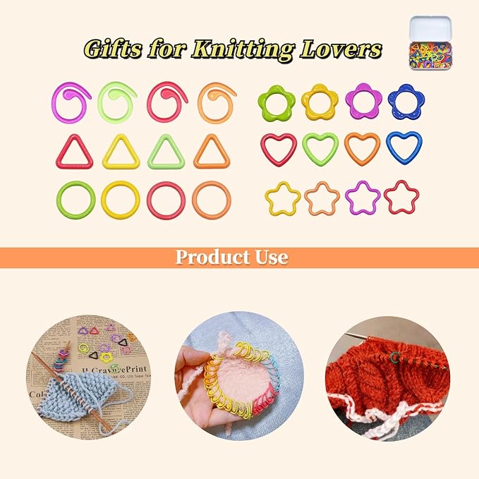 Metal Flower Stitch Markers, Colorful Crochet Stitch Markers, Knitting Stitch - Image 3