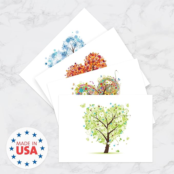 Seasons of Life Note Card Assortment Pack/Set Of 24 Greeting Cards And White - Image 9