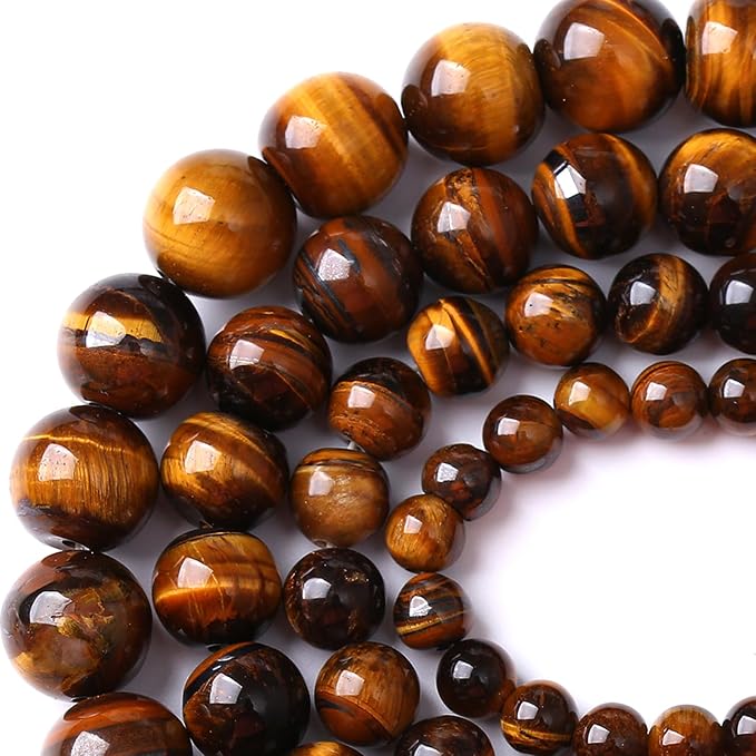 8MM Natural Iron Yellow Tiger Eye Stone Energy Healing Beads Round Loose Beads - Image 3