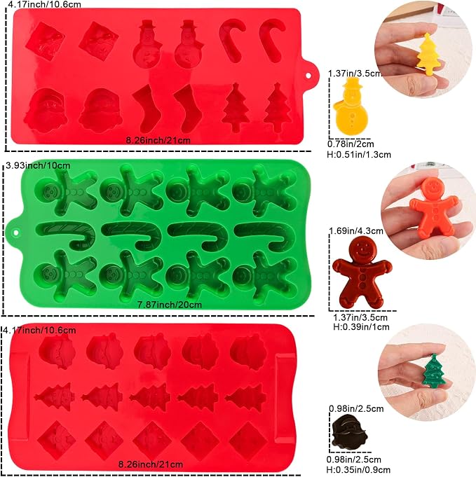 Christmas Silicone Molds Christmas Chocolate Molds Candy Molds - Image 2