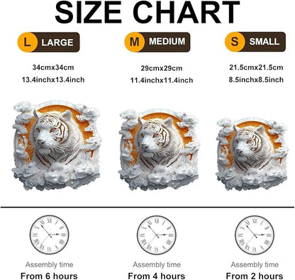 Wooden Puzzles Adults, 3D Paper Tiger Wooden Puzzles 200 Pieces, Unique Animal - Image 6
