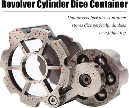 Bullet Dice, Revolver Bullet Metal Dice Set - Image 4