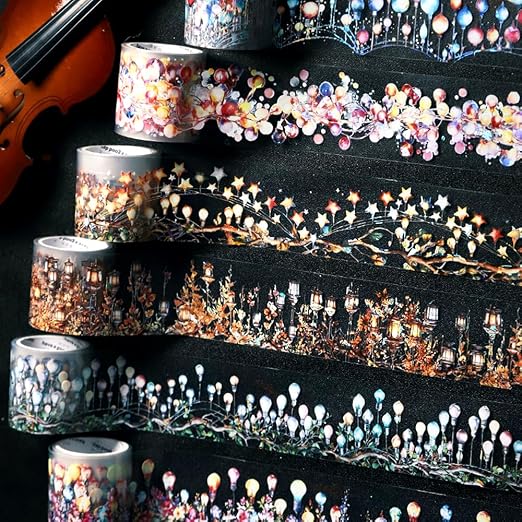 6 Rolls Holographic PET Tape Stickers by Unknown
