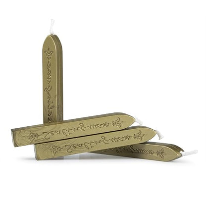 Mceal Sealing Wax Stick with Wick Flower De Luce of France Retro 10 Pieces Pack - Image 2