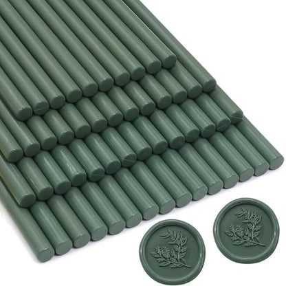 52pcs Olive Green Wax Sealing Sticks, Andotopee Glue Gun Wax Seal Sticks by Andotopee