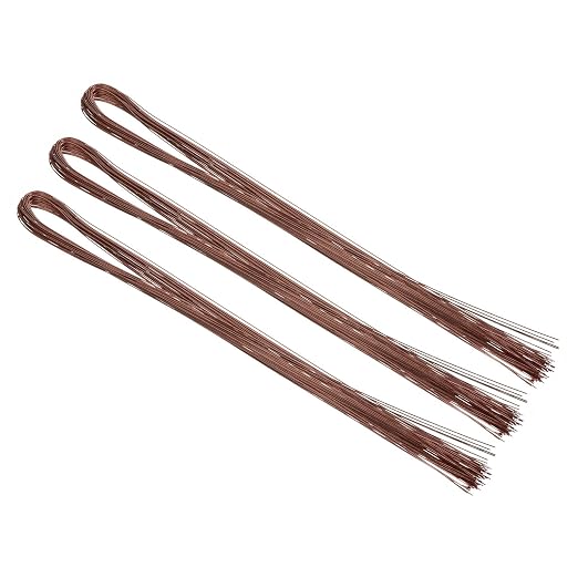 PATIKIL 32 Inch 22 Gauge Floral Stem Wire, 5 Pack/200 Pieces Bouquet Stem Paper by PATIKIL
