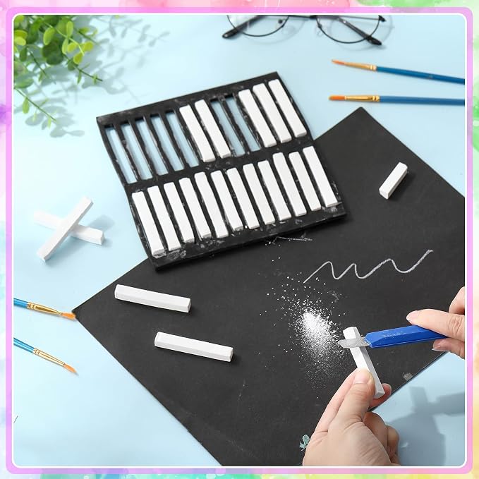 24 Pcs Soft Pastel Drawing Chalk Set Square Sketch Chalk Non-toxic Artist - Image 5