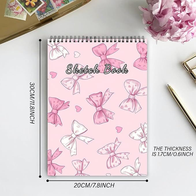 Deokke Sketchbook Top Spiral Bound Sketch Pad, 9 x 12 inch, 100GSM Thick Paper - Image 3