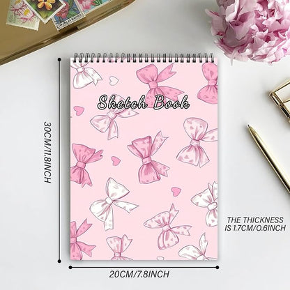Deokke Sketchbook Top Spiral Bound Sketch Pad, 9 x 12 inch, 100GSM Thick Paper - Image 3